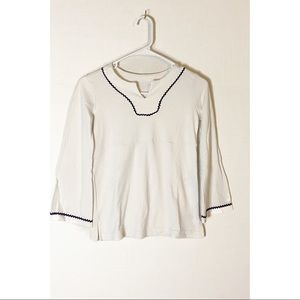 Kelly’s Kids long-sleeved blouse w/rickrack trim